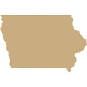 Silhouette of the state of Iowa