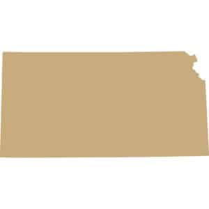 Silhouette of the state of Kansas