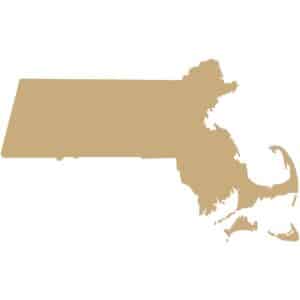 Silhouette of the state of Massachusetts