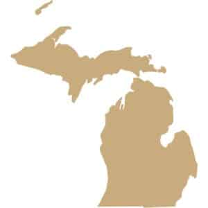 Silhouette of the state of Michigan
