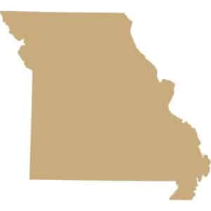Silhouette of the state of Missouri