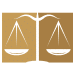 Justice icon in tan